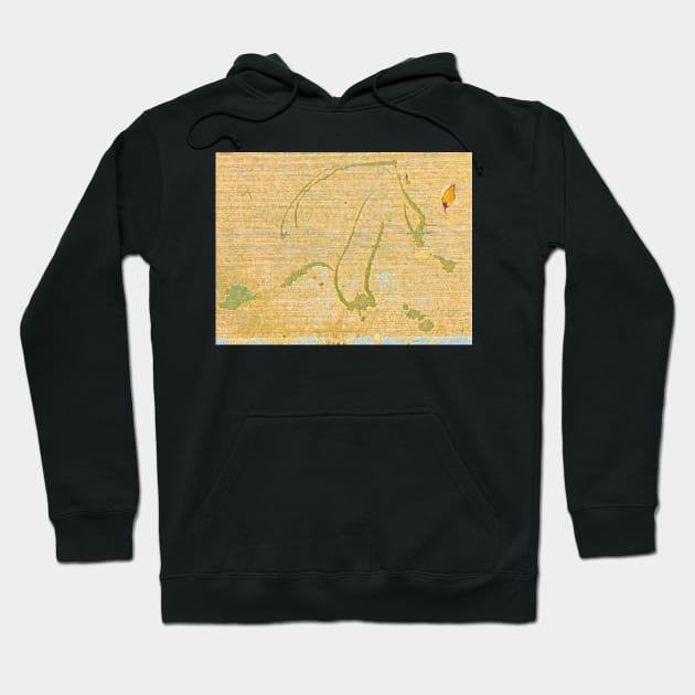 Parchment Splash Scribble and Leaf Hoodie by Tovers